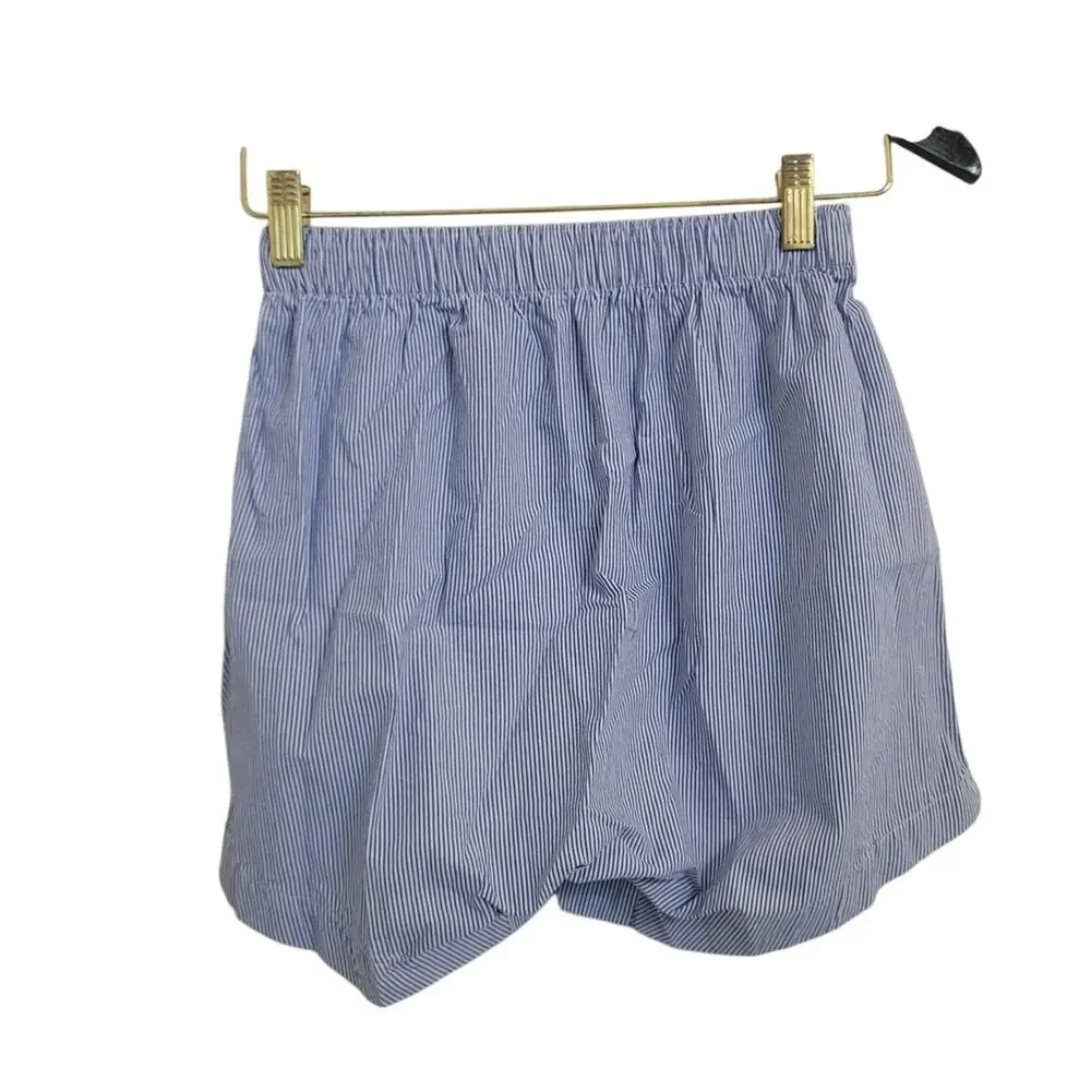 NWOT J. Crew Men's Blue Striped Boxer Shorts XS